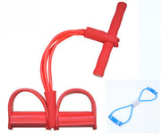 Natural Latex Foot Pedal Elastic Pull Rope with Handle Fitness Equipment Bodybuilding Expander