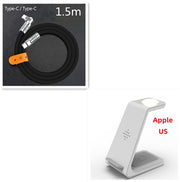 3 In 1 Fast Charging Station Wireless Charger Stand Wireless Quick Charge Dock For Phone Holder