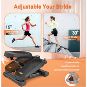 CD Monitor Downloads Home Office Exercise 330LBS Capacity Mini Stepper With Resistance Bands And LCD Monitor