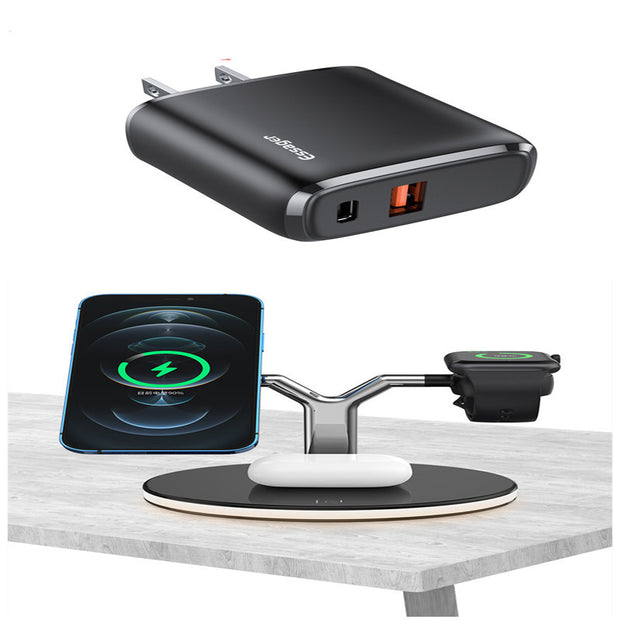 3 In 1 Magnetic Wireless charger stand Watch 15W Fast Charging Dock Station For Earbuds Pro