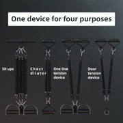 A Set Of Adjustable Resistance Tension Bands With Foot Pedals And Handles, High Resistance Level, Anti Fall, Suitable For Fitness Training, Body Stretching, And Abdominal Muscle Exercises