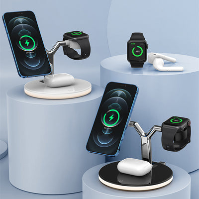 3 In 1 Magnetic Wireless charger stand Watch 15W Fast Charging Dock Station For Earbuds Pro