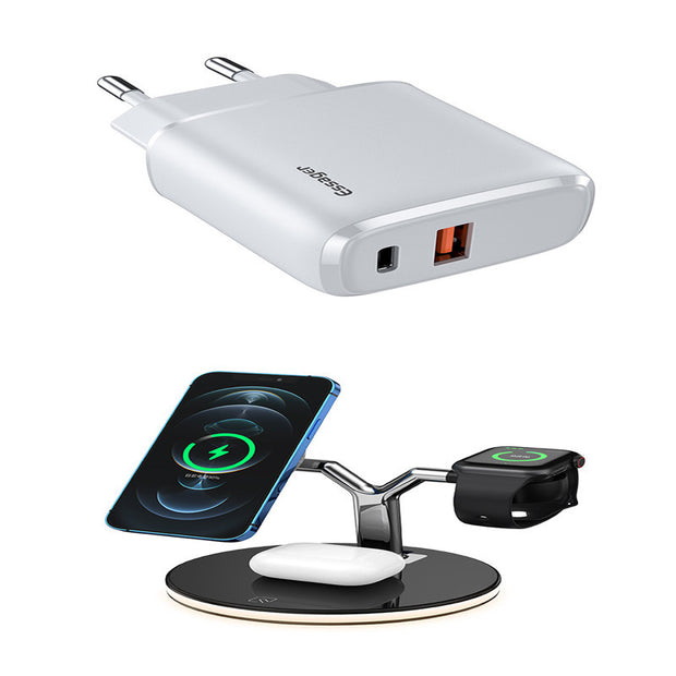 3 In 1 Magnetic Wireless charger stand Watch 15W Fast Charging Dock Station For Earbuds Pro